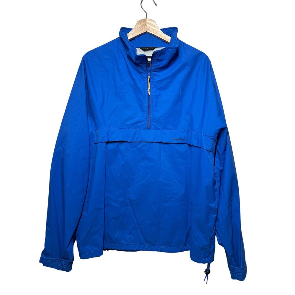 Helly Hansen Vintage Anorak Windbreaker Tech Jacket Blue Size L Lightweight